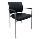 Καρέκλα Επισκέπτη PROGUEST Μαύρο/Χρώμιο PU/Μέταλλο 45x43x78.5cm