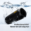 Qcy sp7 Green -  Portable Bluetooth Speaker w Stereo Sound 40w, mic for Calls, rgb Light Show