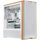 Lian li Lancool 217 White - Wood Accent - atx pc Case (5 Fans) 2 x 170mm, 1 x 140mm & 2 x 120mm pwm