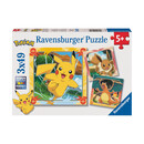 Ravensburger Puzzle: Pokemon Pikachu (3x49 Pcs) (12004062)