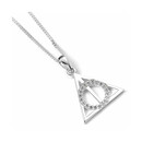 Carat Shop Harry Potter - Sterling Silver Deathly Hallows Necklace With Crystals (Bhpsn002)