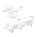 Σύνθεση Τηλεόρασης Salerno Megapap Χρώμα Λευκό 180x35x51εκ.