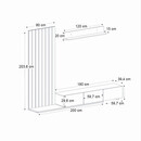 Σύνθεση Τηλεόρασης Nagini Megapap Χρώμα Ivory - Sapphire oak - Ανθρακί 260x39,4x203,6εκ.