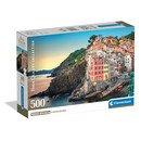 Clementoni Παζλ High Quality Collection Ακτή Riomaggiore 500 τμχ - Compact Box