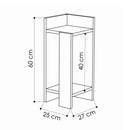 Κομοδίνο Elos Megapap Αριστερό Χρώμα Sapphire oak - Ανθρακί 25x27x60εκ.