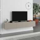 Έπιπλο Τηλεόρασης Επιτοίχιο Francy Megapap Χρώμα Sandstone 180x30x30εκ.