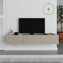 Έπιπλο Τηλεόρασης Επιτοίχιο Francy Megapap Χρώμα Sandstone 180x30x30εκ.