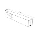 Έπιπλο Τηλεόρασης Επιτοίχιο Francy Megapap Χρώμα Sandstone 180x30x30εκ.