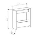 Τραπεζάκι Βοηθητικό Simpi Megapap Χρώμα Black Wood 55x20x60εκ.
