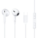 Qcy lh1 White - Wired Semi-ear Earphones w. mic ios Android Type-c 1,15m Cable 20-20khz