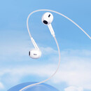 Qcy lh1 White - Wired Semi-ear Earphones w. mic ios Android Type-c 1,15m Cable 20-20khz