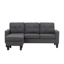 LIANA S DARK GREY ΥΦΑΣΜΑ ΓΩΝΙΑ 185Χ126X84εκ.
