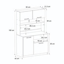 Έπιπλο Κουζίνας Tuco 2 Megapap Χρώμα Λευκό 90x40x180εκ.