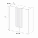 Γραφείο Υποδοχής - Reception Hola Megapap Χρώμα Λευκό - Ανθρακί 93,6x45,2x110,3εκ.