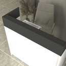 Γραφείο Υποδοχής - Reception Wilko Megapap με led Χρώμα Λευκό - Ανθρακί 113,6x42x110εκ.