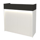 Γραφείο Υποδοχής - Reception Wilko Megapap με led Χρώμα Λευκό - Ανθρακί 113,6x42x110εκ.