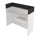 Γραφείο Υποδοχής - Reception Wilko Megapap με led Χρώμα Λευκό - Ανθρακί 113,6x42x110εκ.