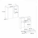 Γραφείο Υποδοχής - Reception Navita Megapap με led Χρώμα Sepet oak - Ανθρακί 113,6x42x111,8εκ.