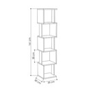 Βιβλιοθήκη Piri Megapap Χρώμα Sandstone 35x30x161εκ.