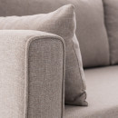 Γωνιακός Καναπές Bella Megapap Δεξιά Γωνία Υφασμάτινος Χρώμα Κρεμ 275x165x85εκ.