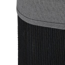 Estia Καλαθι Απλυτων Bamboo Essentials Πτυσσομενο Ορθογωνιο 60lt Μαυρο