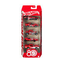 Mattel hot Wheels: 1:66 Basic Line - Mattel 80 Year Anniversary set of 5 (Jgk08)