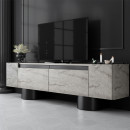 Έπιπλο Τηλεόρασης Haven Megapap Χρώμα Travertine 180x30x50εκ.