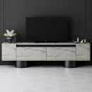 Έπιπλο Τηλεόρασης Haven Megapap Χρώμα Travertine 180x30x50εκ.