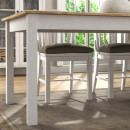 Τραπέζι Fira Megapap Χρώμα Λευκό - Φυσικό Οξιάς 180x90x78εκ.