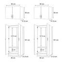 Ντουλάπα Ρούχων Vivian Megapap Τετράφυλλη με Πατάρι Χρώμα Λευκό 160x51,8x240εκ.