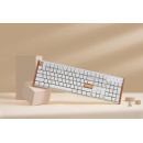 Keychron k10 he (K10h-q1) Special Wood Edition White Wireless Magnetic Hall Effect rgb 100% us
