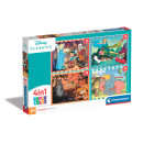 Clementoni Παιδικό Παζλ 4 in 1 Super Color Disney Classic 12-16-20-24 τμχ