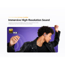 Qcy Melobuds n70 anc Silver Titanium - 55dbtws Flagship hi-res Earbuds bt 6.0 Ipx5 Wireless Charge