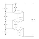 Ραφιέρα Τοίχου Zikzak Megapap Χρώμα Sapphire oak 25x25x105,4εκ.