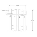 Κρεμάστρα Τοίχου Carina Megapap Χρώμα Sapphire oak 70x18x70εκ.