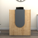 Γραφείο Υποδοχής - Reception Mezzo Megapap Χρώμα Φυσικό Οξιάς - Ανθρακί 90x40x110εκ.