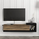 Έπιπλο Τηλεόρασης Επιτοίχιο Volare Megapap Χρώμα Καρυδί - Μαύρο 150x29,6x38,6εκ. Έπιπλο Τηλεόρασης Επιτοίχιο Volare Megapap Χρώμα Καρυδί - Μαύρο 150x29,6x38,6εκ.