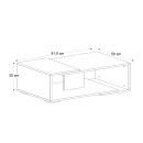 Τραπεζάκι Σαλονιού Mareta Megapap Χρώμα Λευκό εφέ Μαρμάρου - Sapphire oak 81,8x50x35εκ.