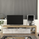 Έπιπλο Τηλεόρασης Acnes Megapap Χρώμα Λευκό εφέ Μαρμάρου - Sapphire oak 220x40x52εκ. Έπιπλο Τηλεόρασης Acnes Megapap Χρώμα Λευκό εφέ Μαρμάρου - Sapphire oak 220x40x52εκ.