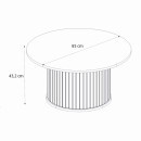 Τραπεζάκι Σαλονιού Bohema Megapap Χρώμα Μαύρο - Sepet oak Ø85x43,2εκ.