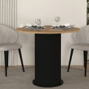 Τραπέζι Bohema Megapap Χρώμα Μαύρο - Sepet oak Ø90x77,7εκ. Τραπέζι Bohema Megapap Χρώμα Μαύρο - Sepet oak Ø90x77,7εκ.