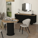 Τραπέζι Bohema Megapap Χρώμα Μαύρο - Sepet oak Ø90x77,7εκ. Τραπέζι Bohema Megapap Χρώμα Μαύρο - Sepet oak Ø90x77,7εκ.