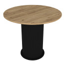 Τραπέζι Bohema Megapap Χρώμα Μαύρο - Sepet oak Ø90x77,7εκ. Τραπέζι Bohema Megapap Χρώμα Μαύρο - Sepet oak Ø90x77,7εκ.