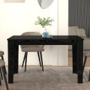 Τραπέζι Darlen Megapap Χρώμα Sencron Black 125x72x74εκ.