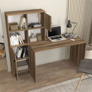 Γραφείο Εργασίας Lesya Megapap Αναστρέψιμο Χρώμα Καρυδί 159,2x59,6x141,2εκ.