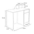 Γραφείο Υποδοχής - Reception Merlin Megapap Χρώμα Ανθρακί - Φυσικό Οξιάς 110x50x101,8εκ.