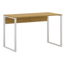 Γραφείο Εργασίας Inna Megapap Χρώμα Sapphire oak - Λευκό 100x60x75εκ.