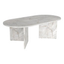 Τραπεζάκι Σαλονιού Cortado Megapap Χρώμα Λευκό εφέ Μαρμάρου 120x60x39,6εκ.