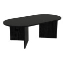 Τραπεζάκι Σαλονιού Cortado Megapap Χρώμα Sencron Black 120x60x39,6εκ.