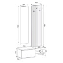 Έπιπλο Εισόδου Dumont Megapap Χρώμα Ανθρακί - Sepet oak 104,8x35x198εκ.